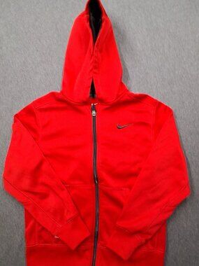 Nike boys jacket size medium red good condition